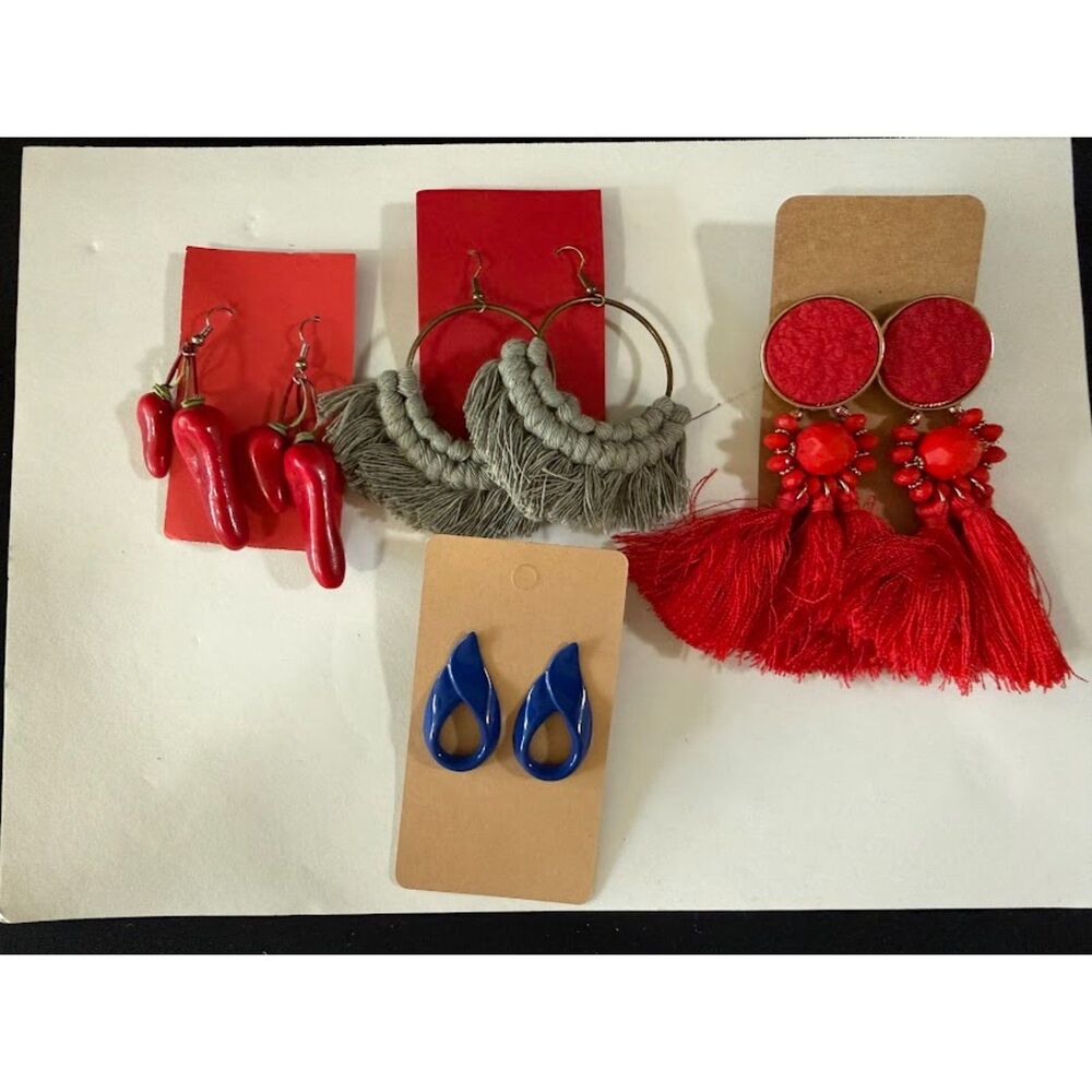 Earrings 4 pairs